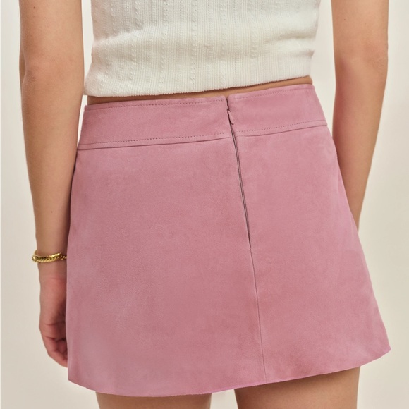 Reformation Layla lamb Suede Skirt - Picture 8 of 8